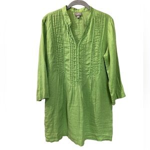 J. Jill Linen Long Pleated Tunic